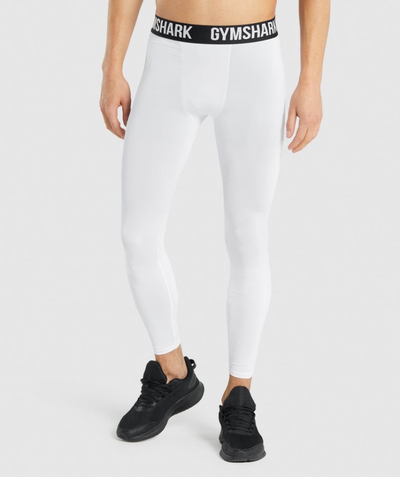 Legginsy Gymshark Element Baselayer Męskie Białe | PL 503CAO